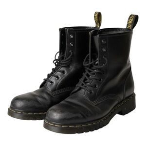 Dr. Martens Black Leather Lace-Up Boots built for real life. Size US 8L
